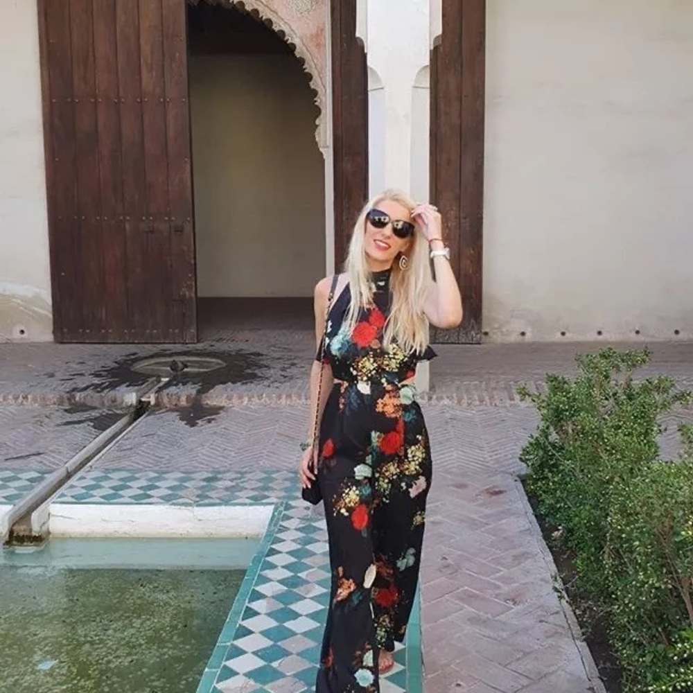 floral jumpsuit bloggers fave